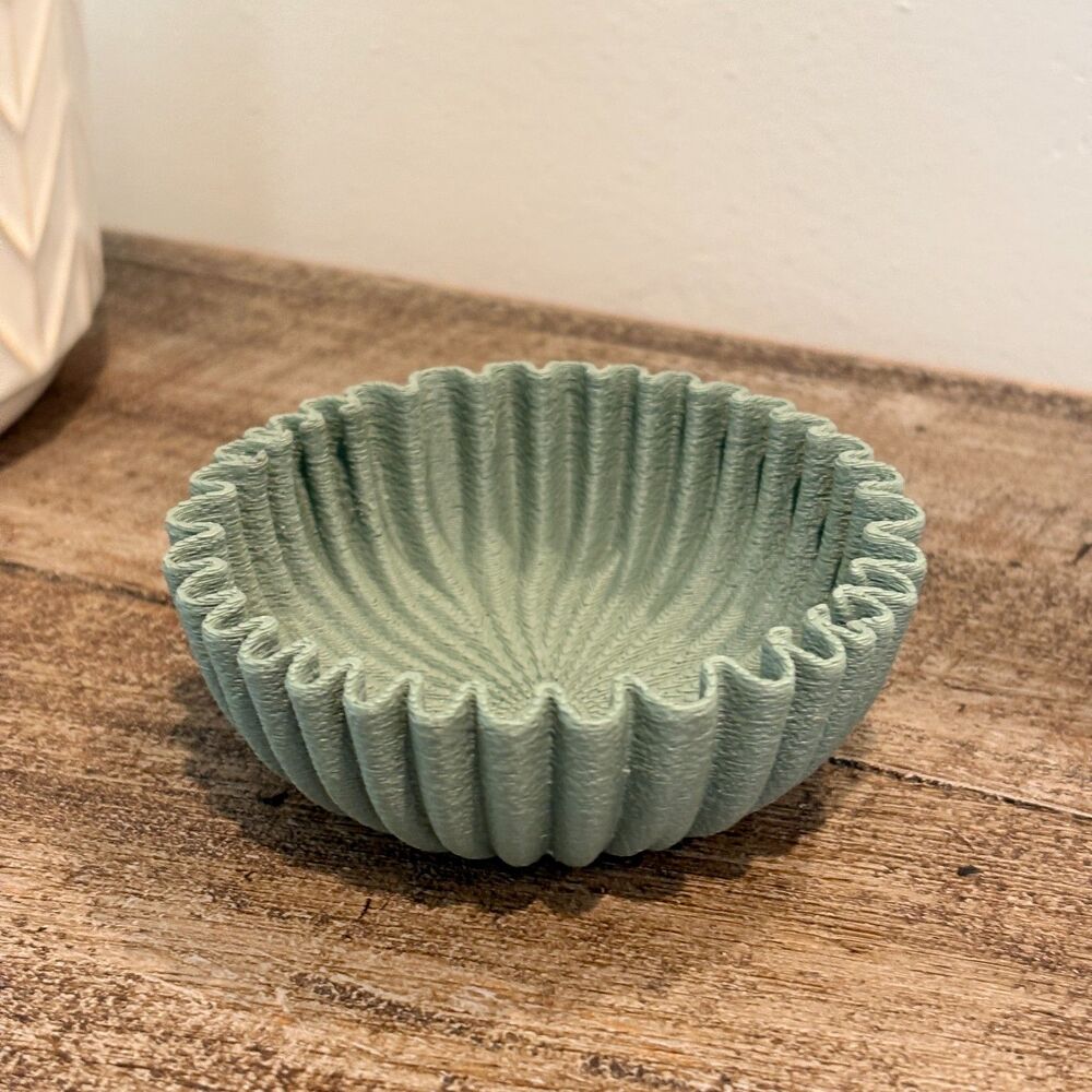 Scalloped Jewelry Dish, Decorative Catch All Tray, Ring Dish, Vanity Tray